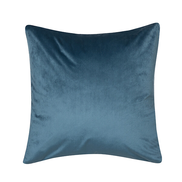 BELIANI - Lot de 2 coussins décoratifs GARDENIA Velours 45 x 45 cm Bleu Motif abstrait - large