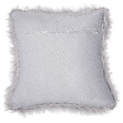BELIANI - Lot de 2 coussins décoratifs LUBHA Fourrure synthétique 42 x 42 cm Gris clair Unicolore - vignette