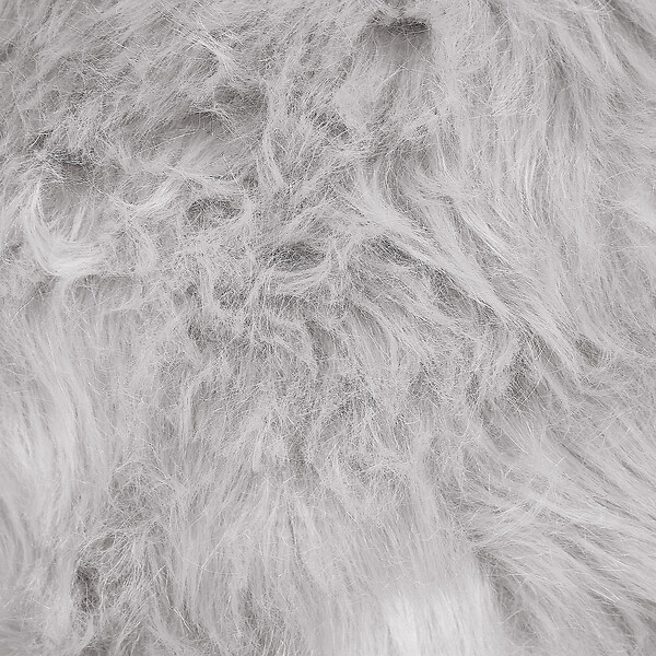 BELIANI - Lot de 2 coussins décoratifs LUBHA Fourrure synthétique 42 x 42 cm Gris clair Unicolore - large