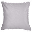 BELIANI - Lot de 2 coussins décoratifs PURSLANE Fourrure synthétique 43 x 43 cm Gris clair Motif géométrique - vignette