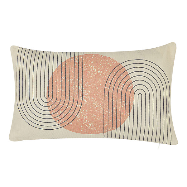 BELIANI - Lot de 2 coussins décoratifs GERBERA 30 x 50 cm Multicolore Motif abstrait - large