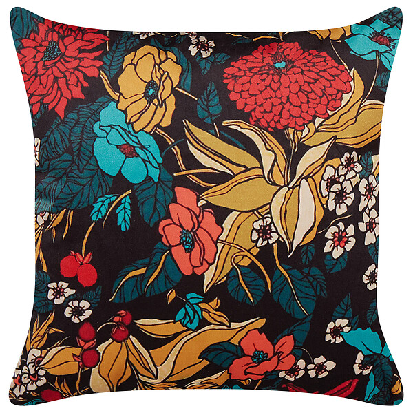 BELIANI - Lot de 2 coussins décoratifs PROTEA Velours 45 x 45 cm Multicolore Motif floral - large