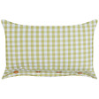 BELIANI - Lot de 2 coussins décoratifs TALYA 40 x 60 cm Vert olive À carreaux - vignette