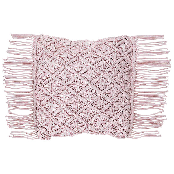 BELIANI - Lot de 2 coussins décoratifs YANIKLAR Coton 40 x 40 cm Rose Motif géométrique - large