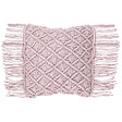 BELIANI - Lot de 2 coussins décoratifs YANIKLAR Coton 40 x 40 cm Rose Motif géométrique - vignette