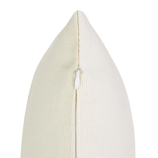 BELIANI - Lot de 2 coussins décoratifs DAVALLIA 45 x 45 cm Beige Motif de plante - large