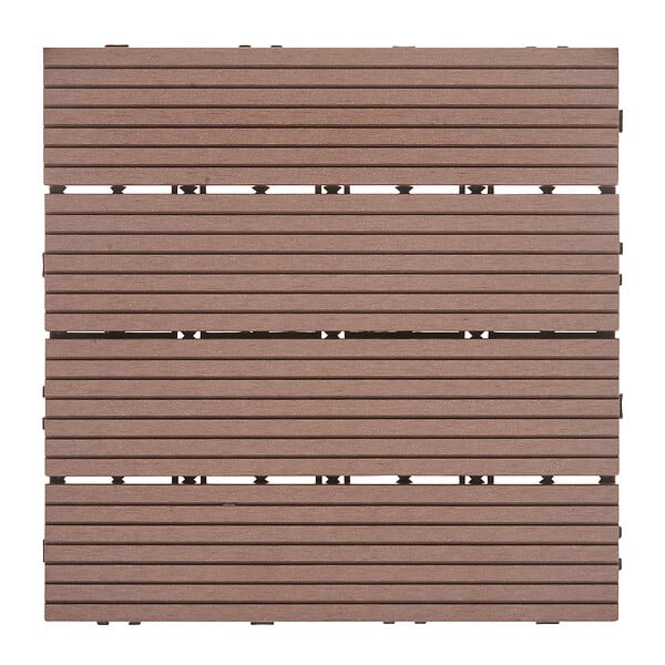 BELIANI - Caillebotis ATELETA Composite bois-plastique (WPC) Marron - large