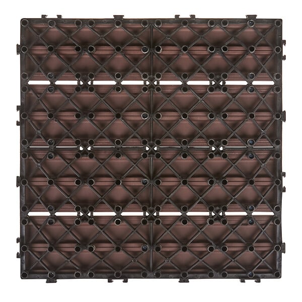 BELIANI - Caillebotis ATELETA Composite bois-plastique (WPC) Marron - large