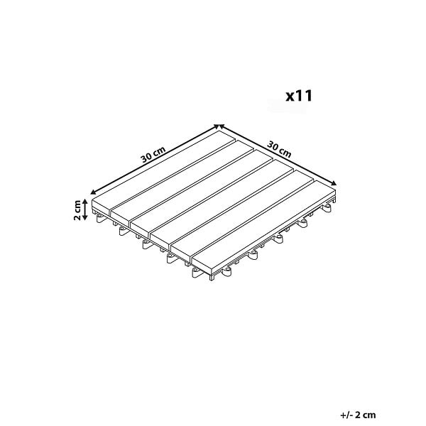 BELIANI - Caillebotis ATELETA Composite bois-plastique (WPC) Marron clair - large