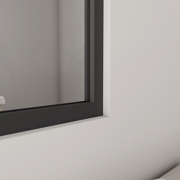 AICA SANITAIRE - Verrière Atelier en 5 vitrage fixe en cadre noir H.108cm x L.153cm verrière fixe kit de verrière et vitrage - large
