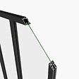 AICA SANITAIRE - Verrière Atelier en 4 vitrage fixe en cadre noir H.108cm x L.123cm verrière fixe kit de verrière et vitrage - vignette