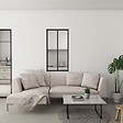 AICA SANITAIRE - Verrière Atelier  en 2 vitrage fixe en cadre noir H.108cm x L.63cm verrière fixe kit de verrière et vitrage - vignette