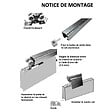 SECURY-T - Rail porte coulissante avec cache et accessoires - 2M - en Aluminium - vignette