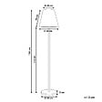 BELIANI - Lampadaire solaire d'extérieur à LED FONESCA Avec télécommande Blanc - vignette