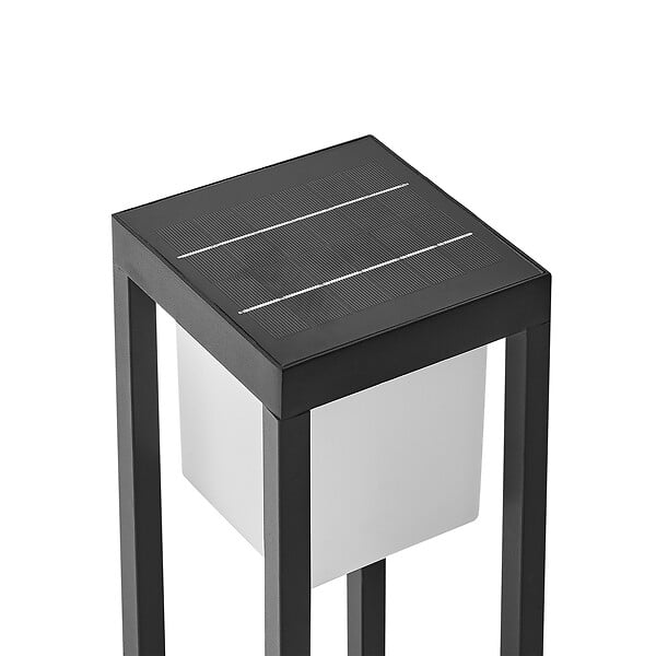 BELIANI - Borne solaire extérieure LED LOON Noir - large