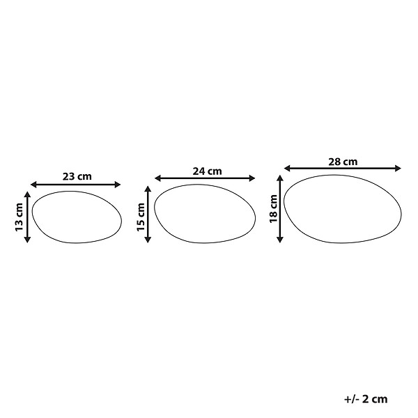 BELIANI - Lot de 3 lampes décoratives d'extérieur LED FARALLON Avec télécommande Blanc - large