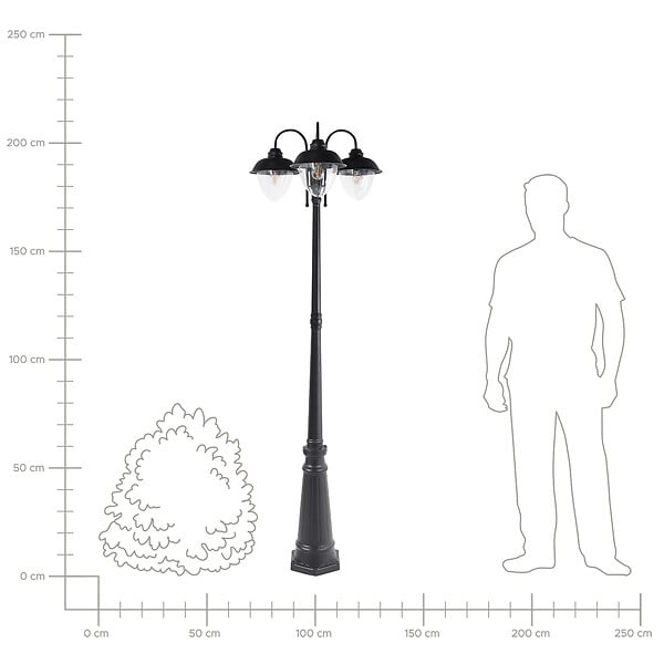 BELIANI - Lampadaire extérieur BANKA Noir - large