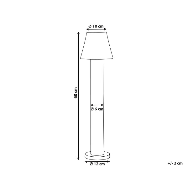 BELIANI - Borne d'extérieur LED HOLMES Noir - large