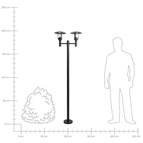BELIANI - Lampadaire extérieur TIZU Noir - large