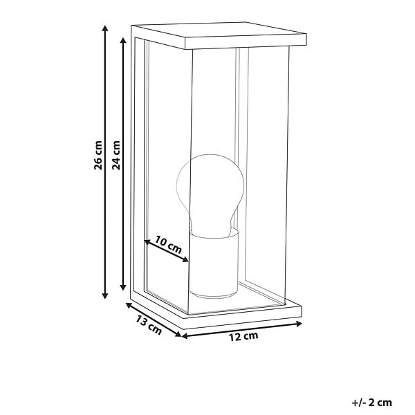 BELIANI - Lampe murale pour l'extérieur WAKAL Noir - large