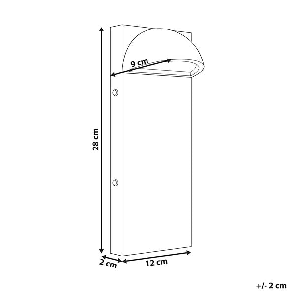 BELIANI - Lampe murale LED pour l'extérieur SAJUR Noir - large