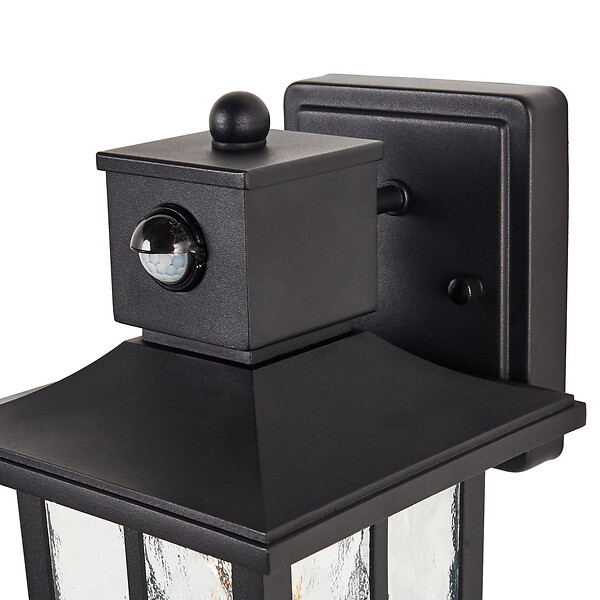 BELIANI - Lampe murale pour l'extérieur AZMAK Avec détecteur de mouvement Noir - large
