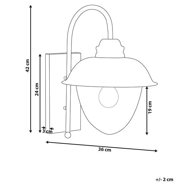 BELIANI - Lampe murale pour l'extérieur BANKA Noir - large
