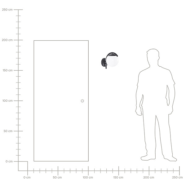 BELIANI - Lampe murale pour l'extérieur KULSI Noir - large