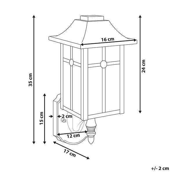 BELIANI - Lampe murale pour l'extérieur ALATA Noir - large
