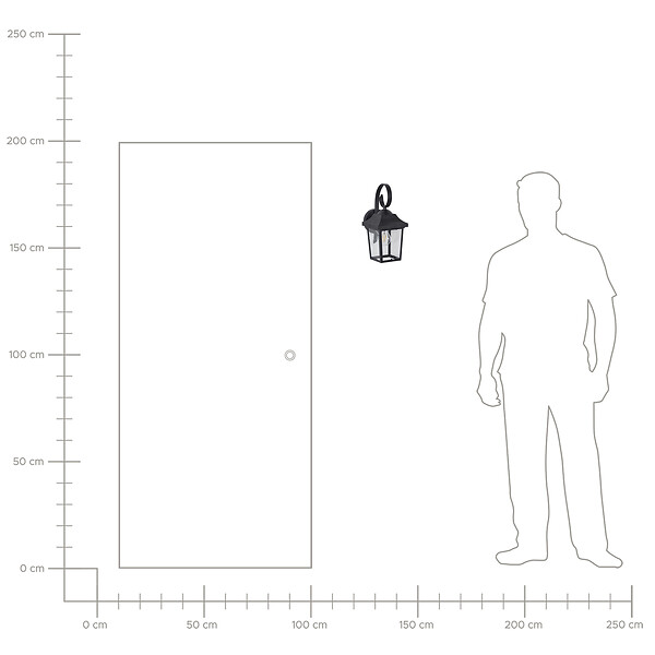 BELIANI - Lampe murale pour l'extérieur TANGON Noir - large