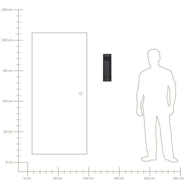 BELIANI - Lampe murale LED pour l'extérieur MAWZA Avec détecteur de mouvement Noir - large