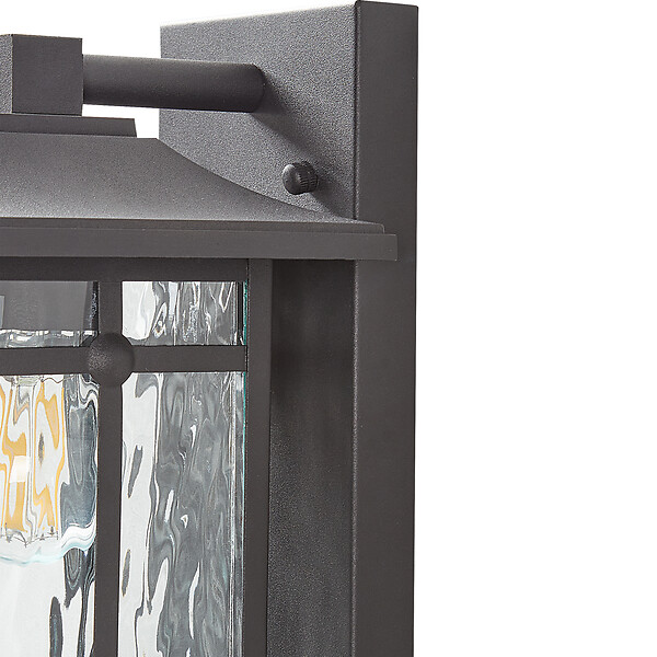 BELIANI - Lampe murale pour l'extérieur TEVIOT Avec détecteur de mouvement Noir - large