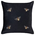 BELIANI - Lot de 2 coussins décoratifs TALINUM Velours 45 x 45 cm Noir Motif animal - vignette