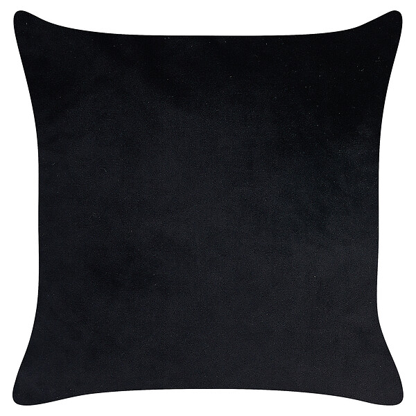 BELIANI - Lot de 2 coussins décoratifs TALINUM Velours 45 x 45 cm Noir Motif animal - large