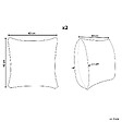 BELIANI - Lot de 2 coussins décoratifs DIASCIA Velours 45 x 45 cm Vert Motif de plante - vignette