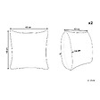 BELIANI - Lot de 2 coussins décoratifs JASMINE 45 x 45 cm Blanc Unicolore - vignette