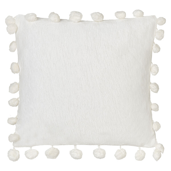 BELIANI - Lot de 2 coussins décoratifs JASMINE 45 x 45 cm Blanc Unicolore - large