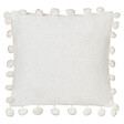 BELIANI - Lot de 2 coussins décoratifs JASMINE 45 x 45 cm Blanc Unicolore - vignette