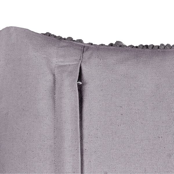 BELIANI - Lot de 2 coussins décoratifs BESHAM Coton 45 x 45 cm Gris Motif géométrique - large