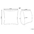 BELIANI - Lot de 2 coussins décoratifs VALLOTA Coton 45 x 45 cm Blanc Motif de Noël - vignette