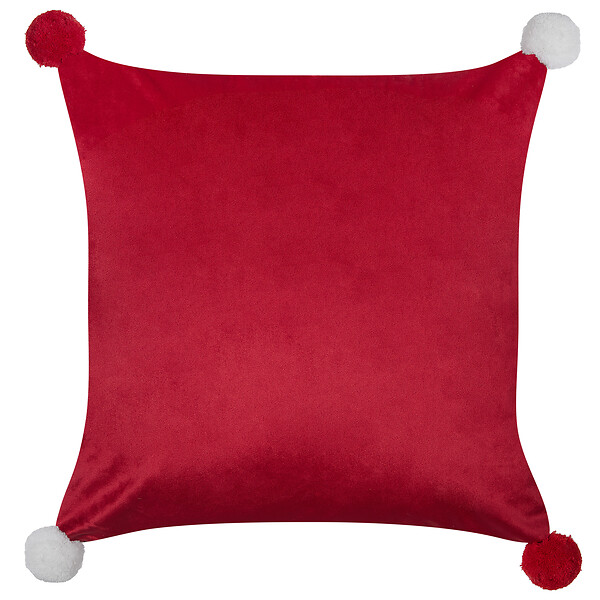 BELIANI - Lot de 2 coussins décoratifs LONICERA 45 x 45 cm Rouge Motif de Noël - large