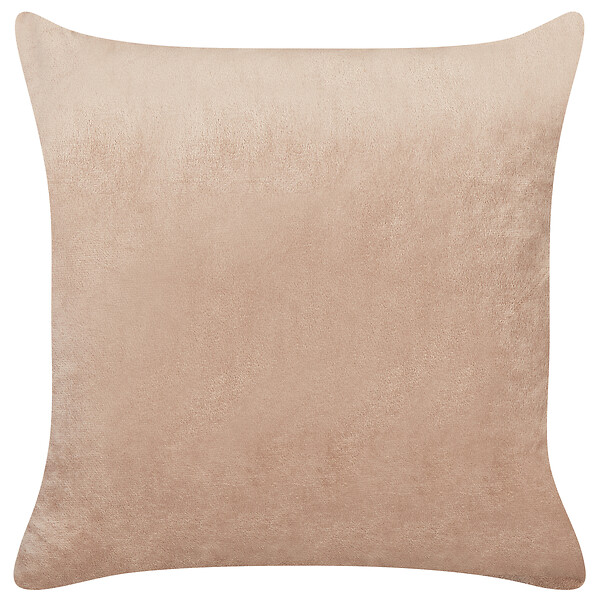 BELIANI - Lot de 2 coussins décoratifs BAKIRA Fourrure synthétique 45 x 45 cm Marron Motif abstrait - large