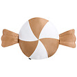 BELIANI - Lot de 2 coussins décoratifs WHIRL CANDY Tissu 60 x 60 cm Marron/blanc Motif de Noël - vignette