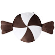 BELIANI - Lot de 2 coussins décoratifs WHIRL CANDY Tissu 60 x 60 cm Marron/blanc Motif de Noël - vignette