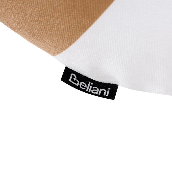 BELIANI - Lot de 2 coussins décoratifs WHIRL CANDY Tissu 60 x 60 cm Marron/blanc Motif de Noël - large