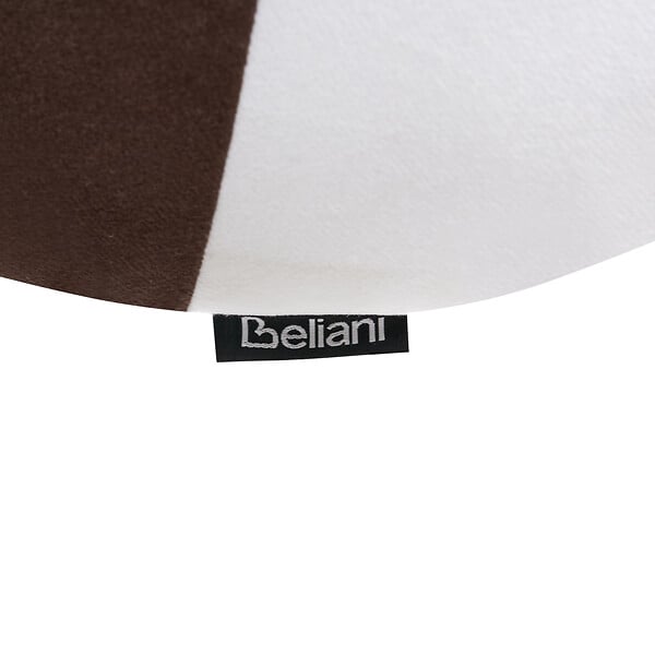BELIANI - Lot de 2 coussins décoratifs WHIRL CANDY Tissu 60 x 60 cm Marron/blanc Motif de Noël - large