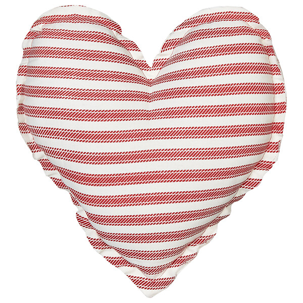 BELIANI - Lot de 2 coussins décoratifs RUBIA Coton 45 x 45 cm Rouge À rayure - large