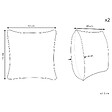 BELIANI - Lot de 2 coussins décoratifs PANDAPAW Coton 45 x 45 cm Blanc - vignette
