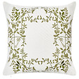 BELIANI - Lot de 2 coussins décoratifs ZALEYA Coton 45 x 45 cm Blanc Motif floral - vignette