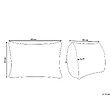 BELIANI - Lot de 2 coussins décoratifs BANORI Lin 30 x 50 cm Beige Unicolore - vignette